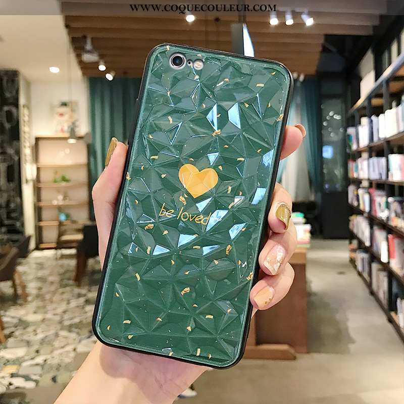 Housse iPhone 6/6s Plus Personnalité Incassable Vert, Étui iPhone 6/6s Plus Créatif Amour Argent