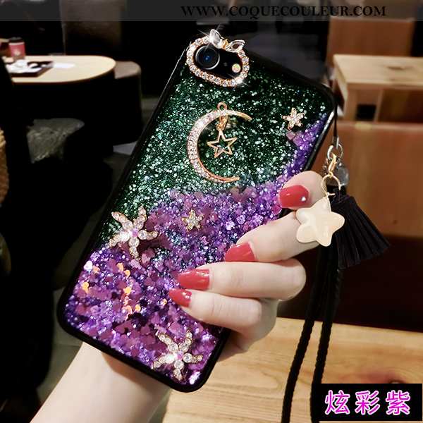 Coque iPhone 6/6s Plus Silicone Quicksand Liquide, Housse iPhone 6/6s Plus Strass Nouveau Violet