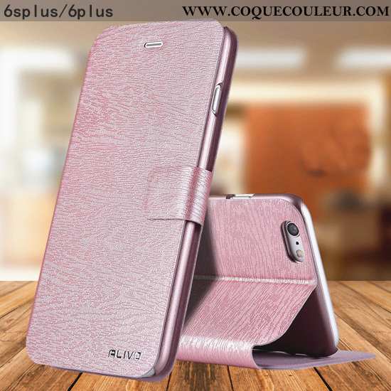 Étui iPhone 6/6s Plus Tendance Tout Compris Nouveau, Coque iPhone 6/6s Plus Cuir Rose