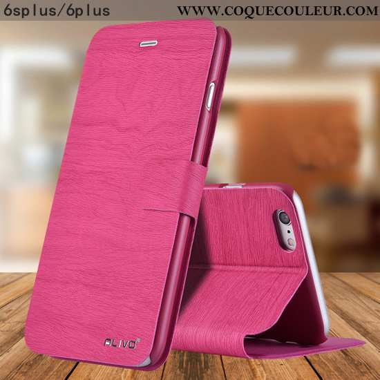 Étui iPhone 6/6s Plus Tendance Tout Compris Nouveau, Coque iPhone 6/6s Plus Cuir Rose