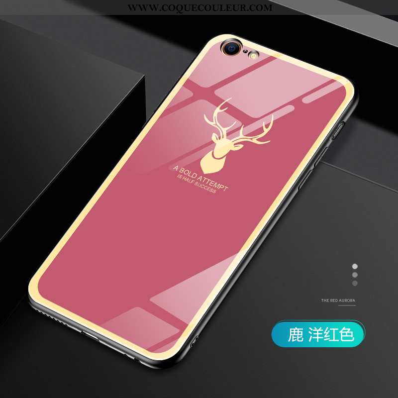 Housse iPhone 6/6s Plus Personnalité Verre Cerf, Étui iPhone 6/6s Plus Créatif Mode Rouge