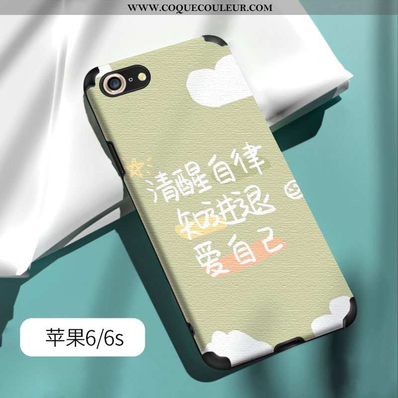 Housse iPhone 6/6s Plus Tendance Protection Tout Compris, Étui iPhone 6/6s Plus Silicone Coque Verte