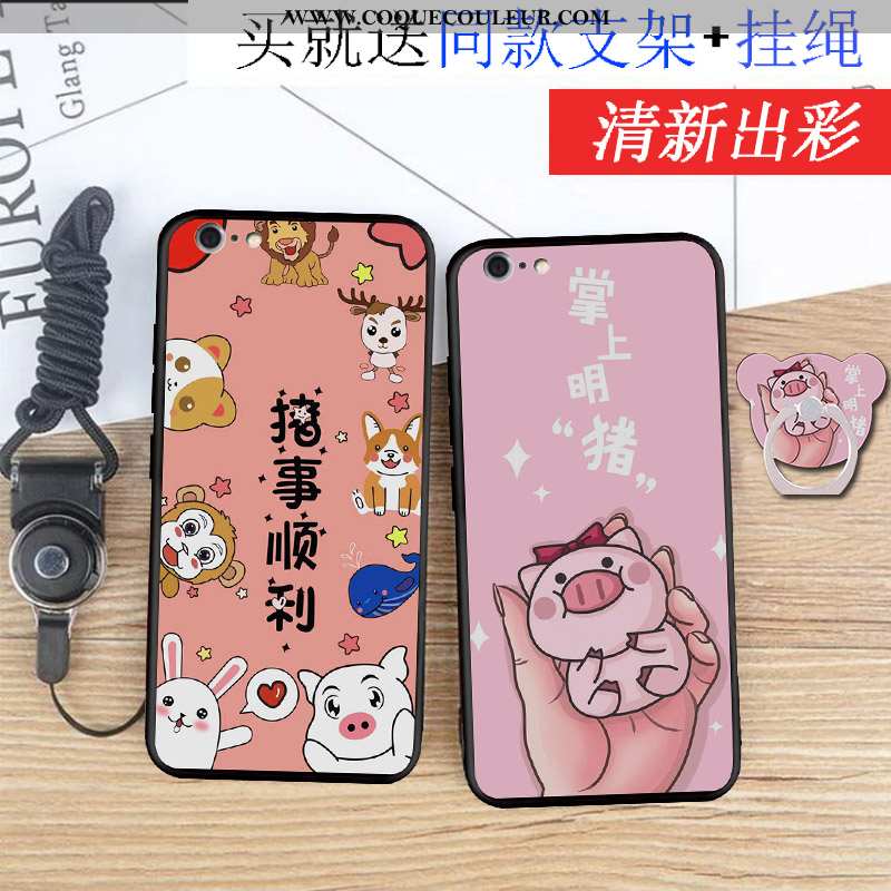 Étui iPhone 6/6s Légère Téléphone Portable Silicone, Coque iPhone 6/6s Fluide Doux Rose