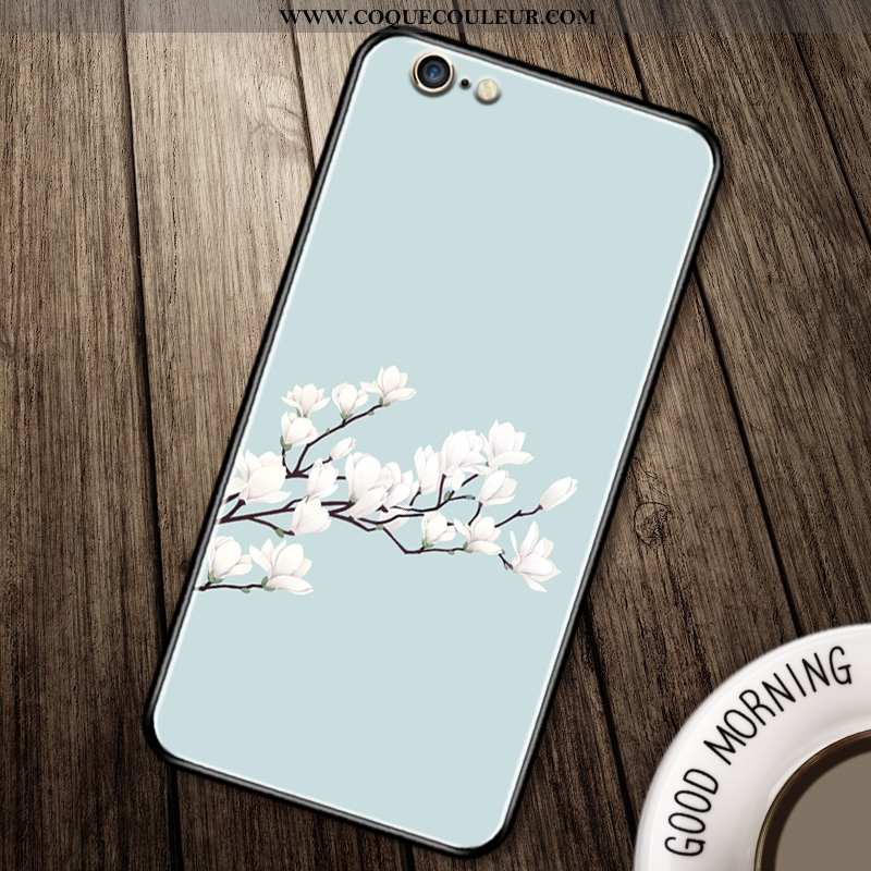 Étui iPhone 6/6s Fluide Doux Bleu, Coque iPhone 6/6s Silicone Téléphone Portable Bleu