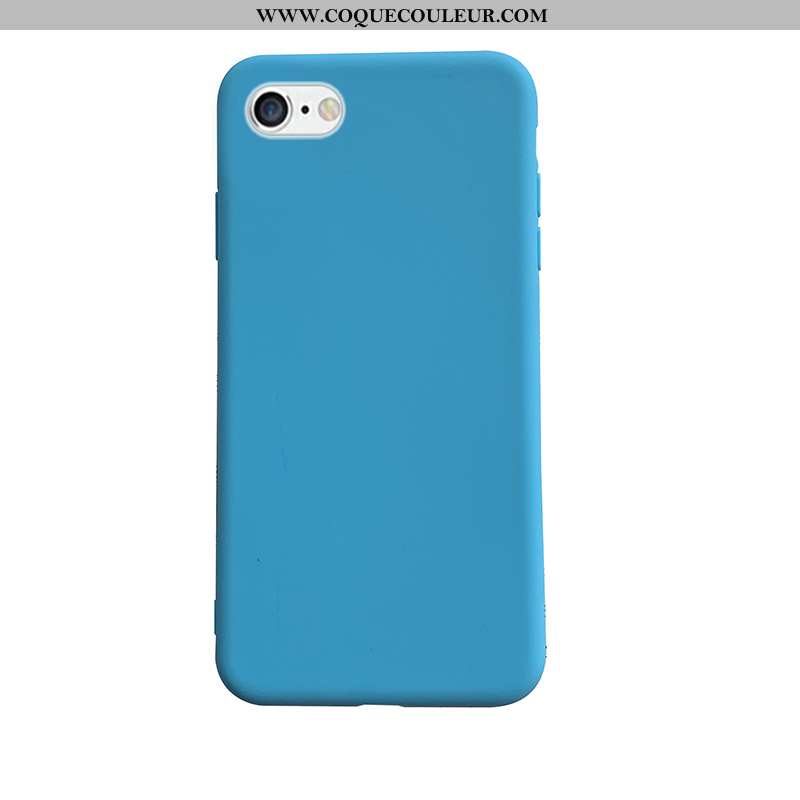 Coque iPhone 6/6s Fluide Doux Couleur Unie Étui, Housse iPhone 6/6s Silicone Bleu