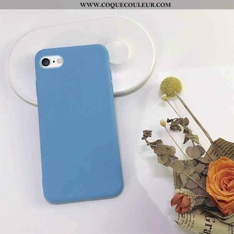 Coque iPhone 6/6s Fluide Doux Couleur Unie Étui, Housse iPhone 6/6s Silicone Bleu