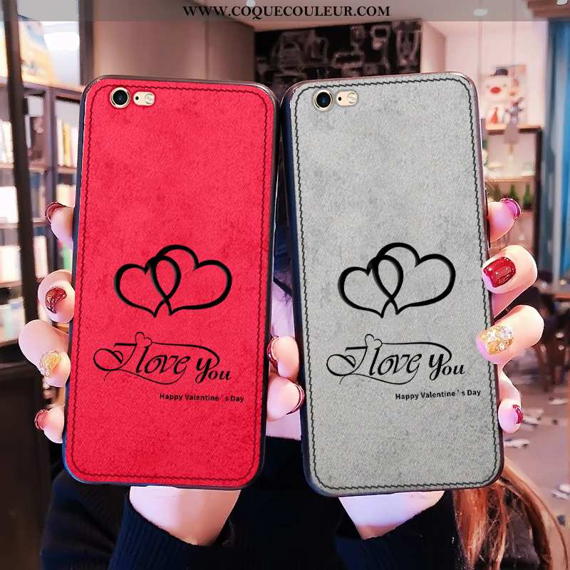 Étui iPhone 6/6s Mode Net Rouge Téléphone Portable, Coque iPhone 6/6s Protection Dessin Animé