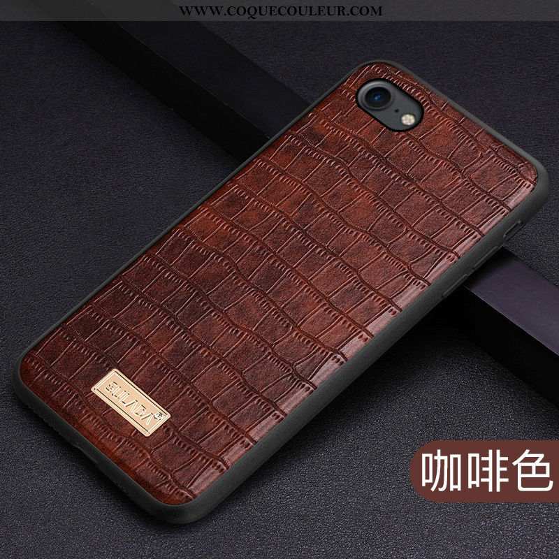 Housse iPhone 6/6s Cuir Coque Crocodile, Étui iPhone 6/6s Modèle Fleurie Téléphone Portable Rouge