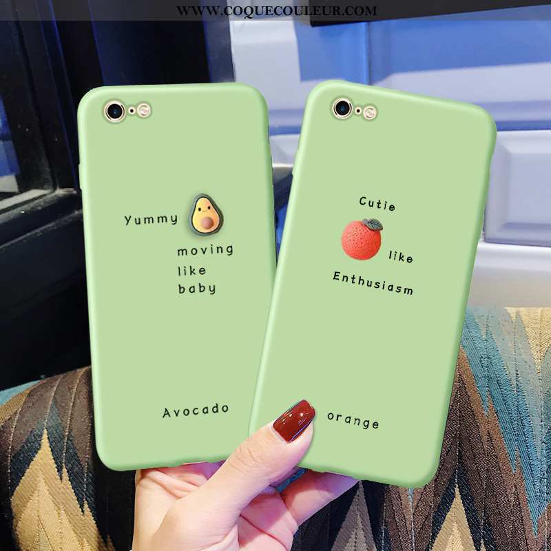 Coque iPhone 6/6s Silicone Vert Personnalité, Housse iPhone 6/6s Mode Incassable Verte