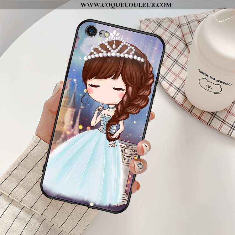 Étui iPhone 6/6s Fluide Doux Incassable Noir, Coque iPhone 6/6s Téléphone Portable Petite Marguerite