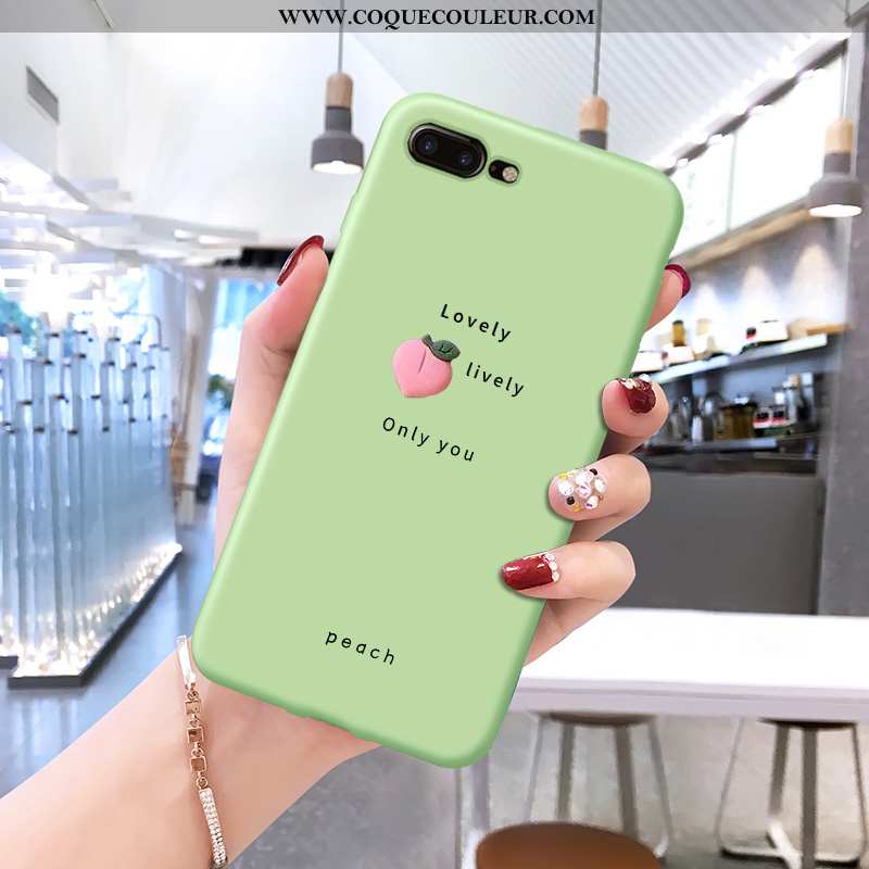 Coque iPhone 7 Plus Personnalité Pu Légère, Housse iPhone 7 Plus Créatif Silicone Verte