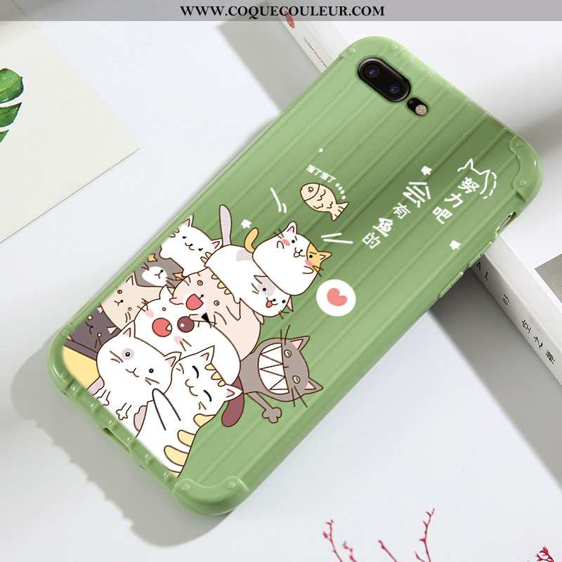 Housse iPhone 7 Plus Dessin Animé Coque Incassable, Étui iPhone 7 Plus Tendance Tout Compris Verte