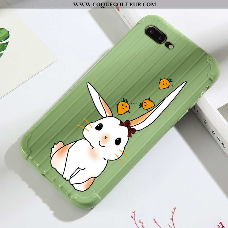 Housse iPhone 7 Plus Dessin Animé Coque Incassable, Étui iPhone 7 Plus Tendance Tout Compris Verte