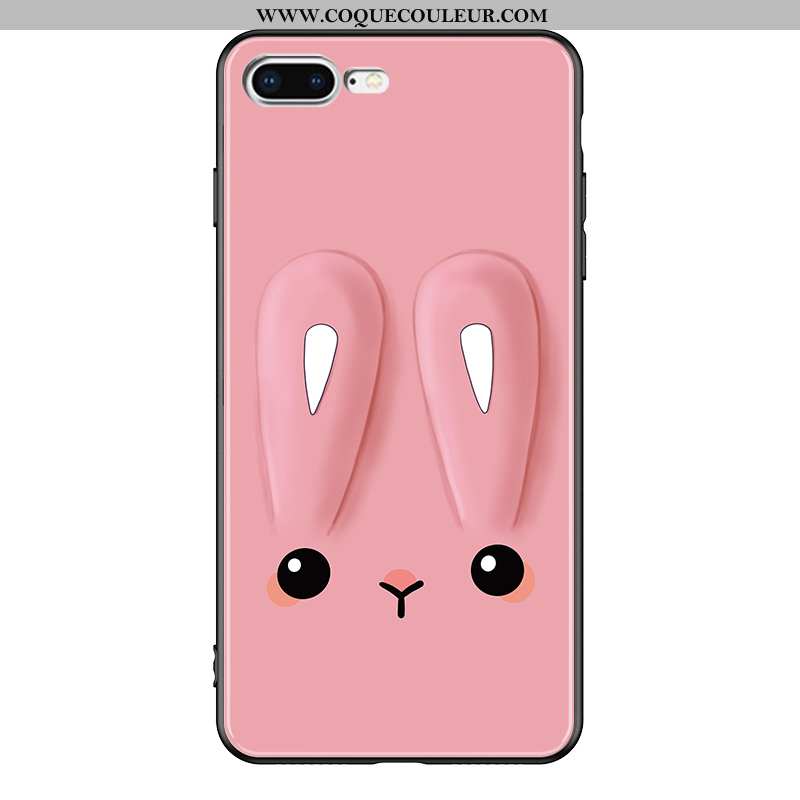 Coque iPhone 7 Plus Protection Téléphone Portable, Housse iPhone 7 Plus Verre Personnalité Rose