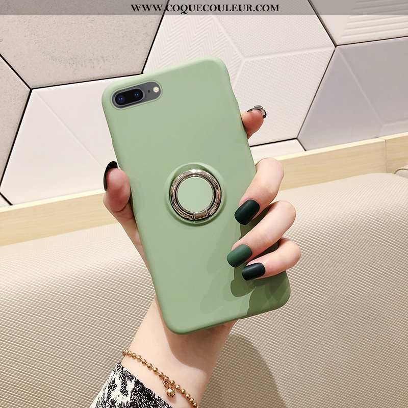 Étui iPhone 7 Plus Fluide Doux Incassable, Coque iPhone 7 Plus Membrane Téléphone Portable Verte