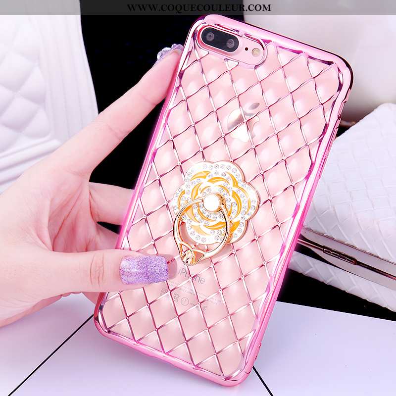 Étui iPhone 7 Plus Charmant Coque Pu, iPhone 7 Plus Rose Téléphone Portable