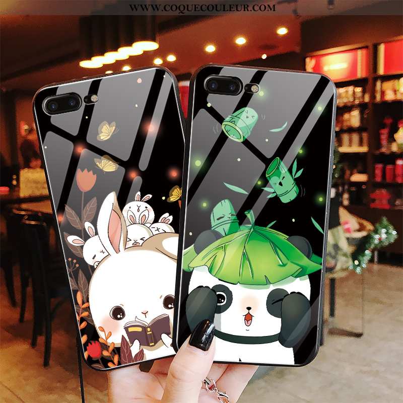 Housse iPhone 7 Plus Dessin Animé Tout Compris Personnalité, Étui iPhone 7 Plus Charmant Coque Noir