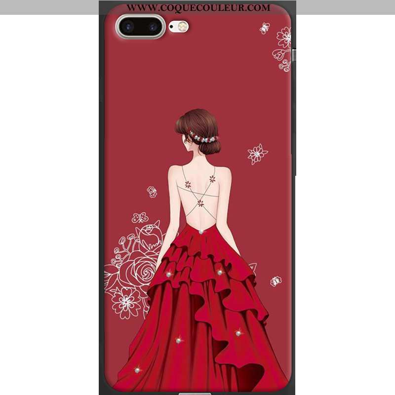 Étui iPhone 7 Plus Protection Coque Étui, iPhone 7 Plus Tendance Fluide Doux Rouge