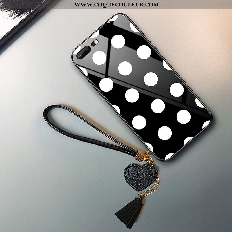 Housse iPhone 7 Plus Silicone Noir Pu, Étui iPhone 7 Plus Protection Verre