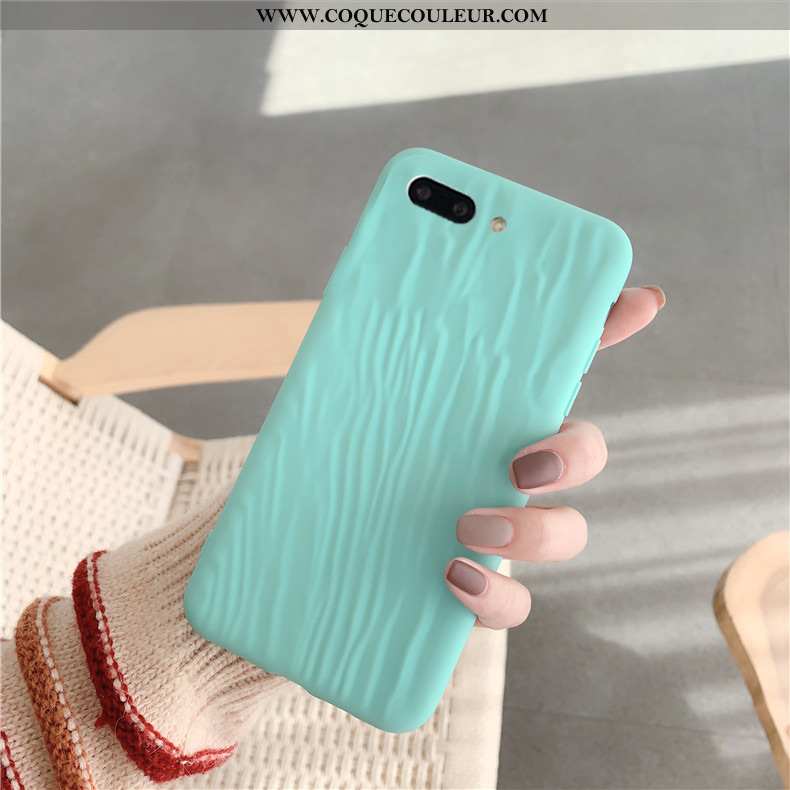 Coque iPhone 7 Plus Fluide Doux Plissé, Housse iPhone 7 Plus Téléphone Portable Simple Verte