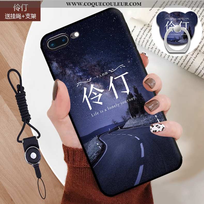 Étui iPhone 7 Plus Dessin Animé Téléphone Portable, Coque iPhone 7 Plus Fluide Doux Incassable Bleu