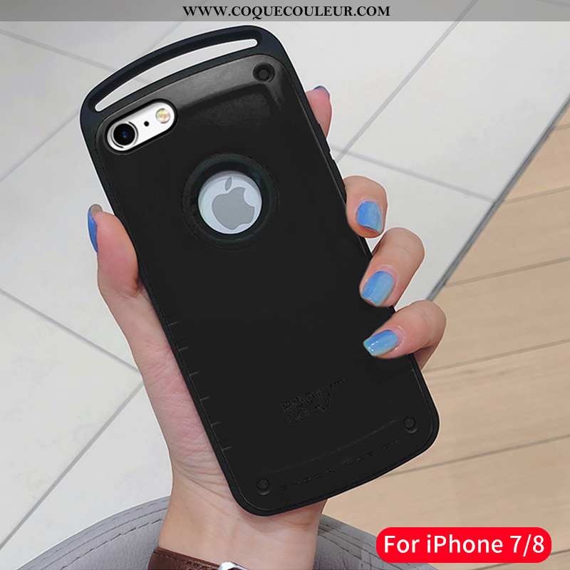 Housse iPhone 7 Ultra Incassable Coque, Étui iPhone 7 Tendance Légère Noir