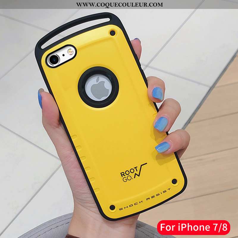 Housse iPhone 7 Ultra Incassable Coque, Étui iPhone 7 Tendance Légère Noir