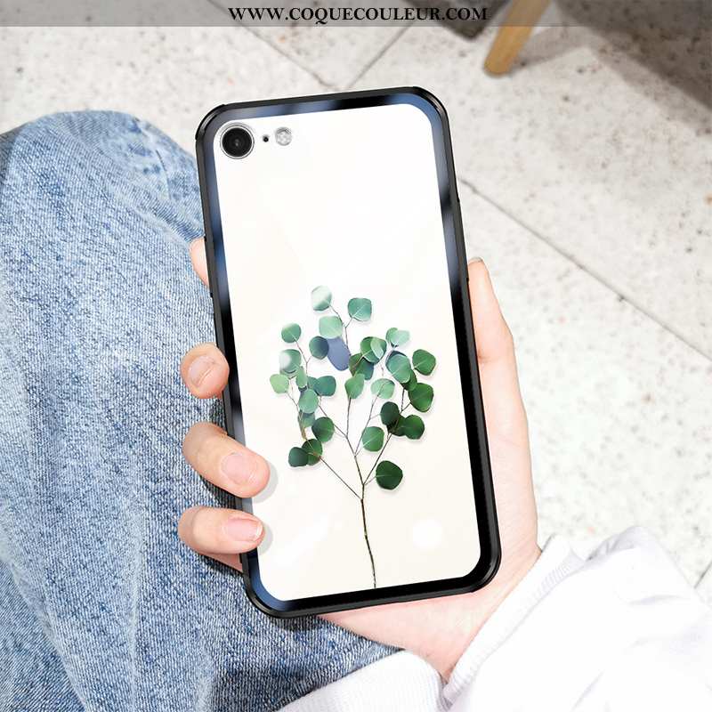 Étui iPhone 7 Tendance Transparent Frais, Coque iPhone 7 Fluide Doux Incassable Blanche