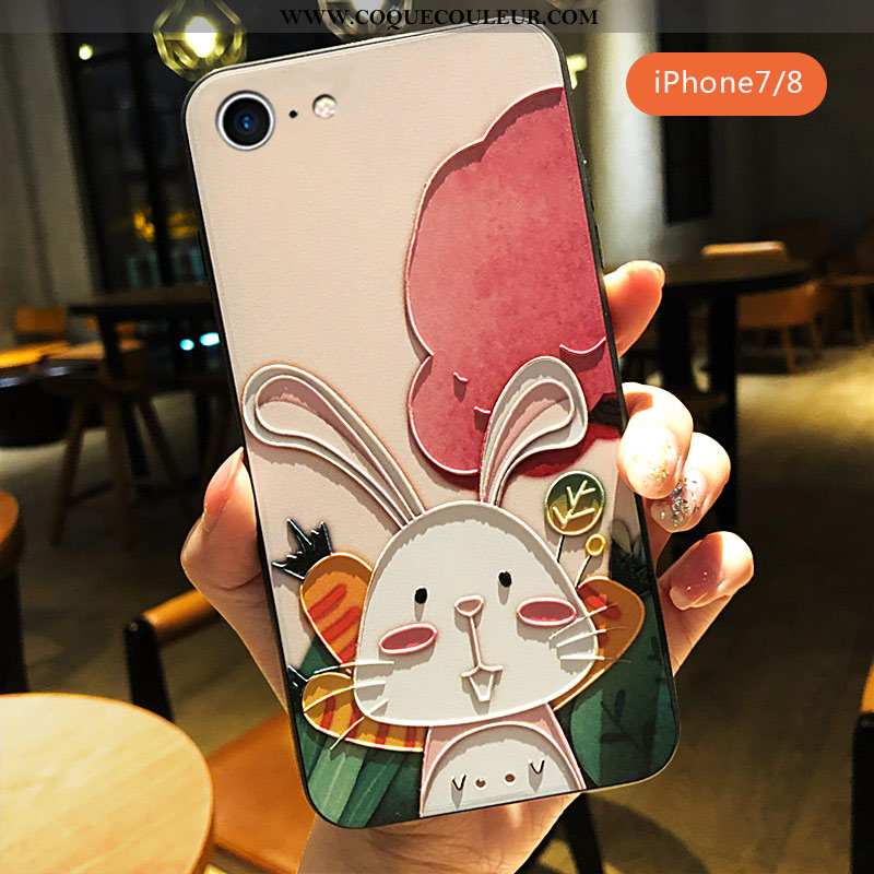 Étui iPhone 7 Tendance Personnalité Nouveau, Coque iPhone 7 Protection Dessin Animé Rose