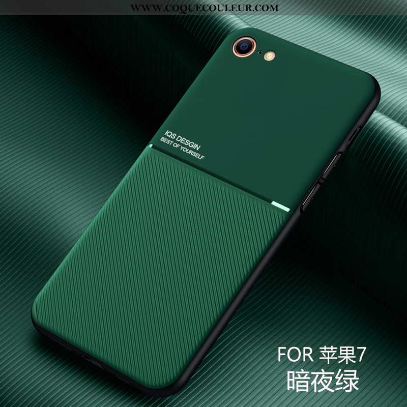 Étui iPhone 7 Cuir Rouge, Coque iPhone 7 Modèle Fleurie Net Rouge