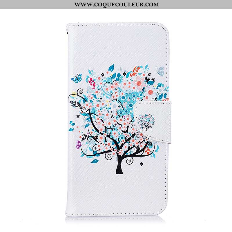 Étui iPhone 7 Cuir Coque Peinture, iPhone 7 Protection Bleu