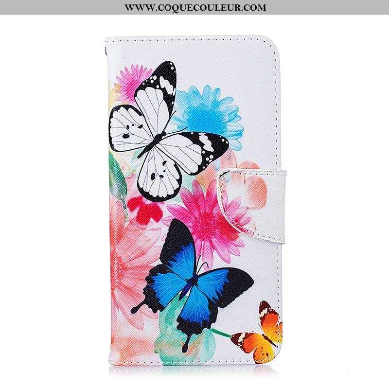 Étui iPhone 7 Cuir Coque Peinture, iPhone 7 Protection Bleu