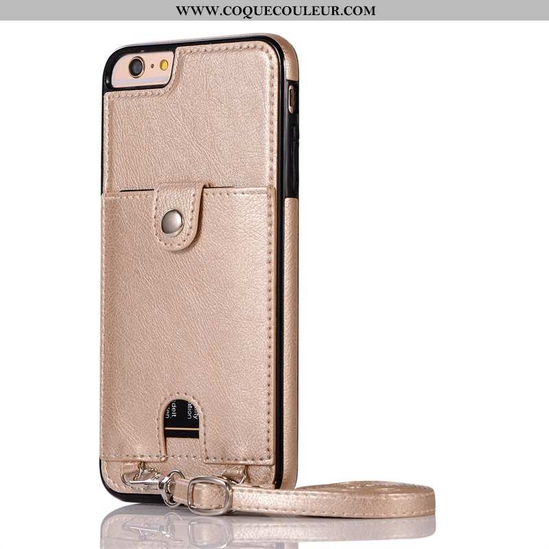Coque iPhone 7 Protection Cuir, Housse iPhone 7 Ornements Suspendus Téléphone Portable Doré