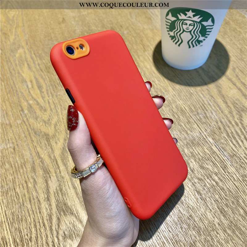 Étui iPhone 7 Délavé En Daim Luxe Tout Compris, Coque iPhone 7 Silicone Rouge