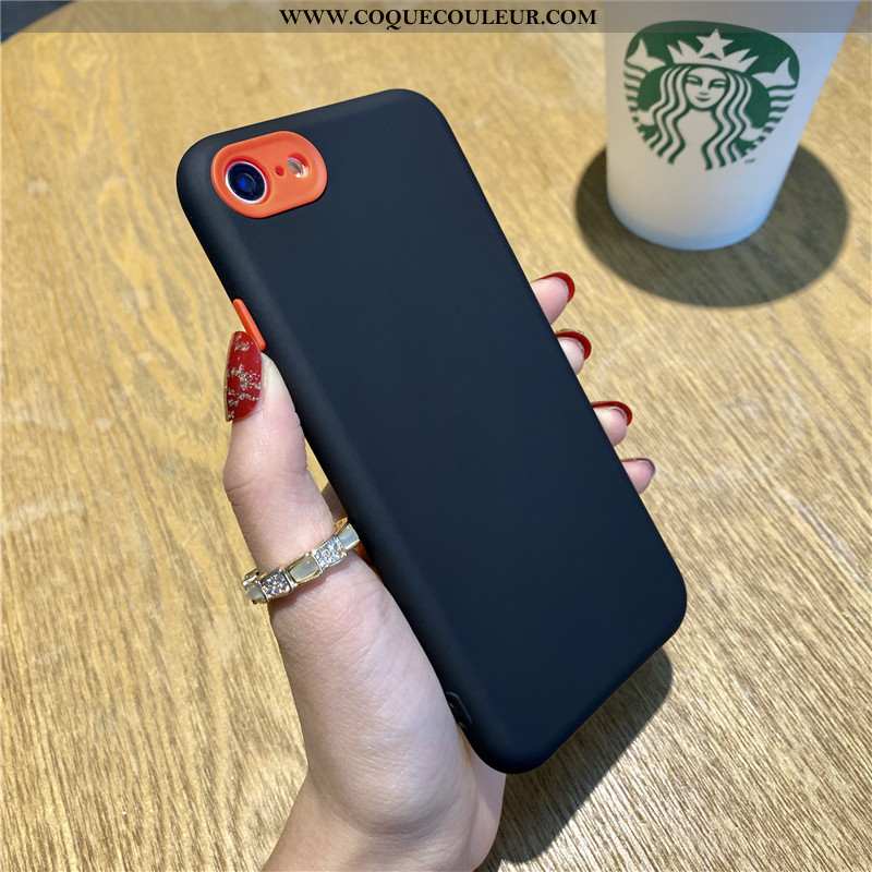 Étui iPhone 7 Délavé En Daim Luxe Tout Compris, Coque iPhone 7 Silicone Rouge