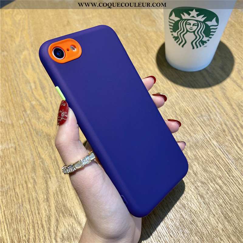 Étui iPhone 7 Délavé En Daim Luxe Tout Compris, Coque iPhone 7 Silicone Rouge