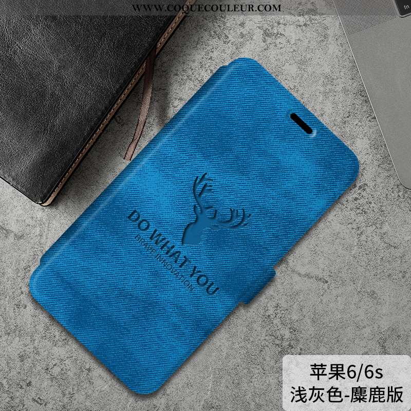 Étui iPhone 7 Silicone Fluide Doux Simple, Coque iPhone 7 Protection Tout Compris Bleu