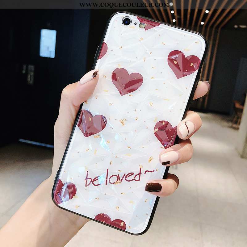 Coque iPhone 7 Tendance Point D'onde Téléphone Portable, Housse iPhone 7 Modèle Fleurie Rouge