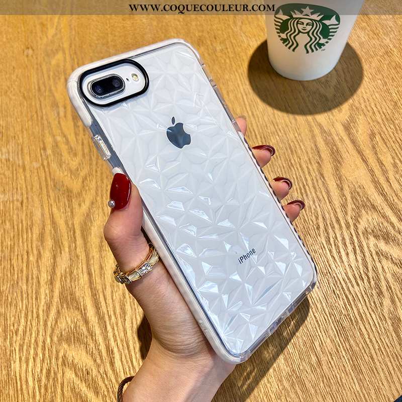 Coque iPhone 8 Plus Tendance Simple Coque, Housse iPhone 8 Plus Silicone Téléphone Portable Verte