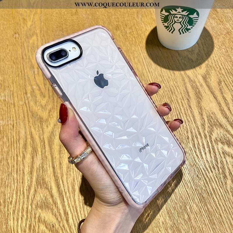 Coque iPhone 8 Plus Tendance Simple Coque, Housse iPhone 8 Plus Silicone Téléphone Portable Verte