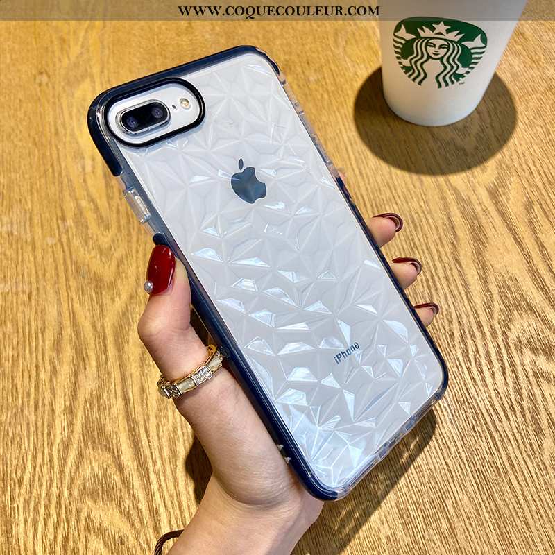 Coque iPhone 8 Plus Tendance Simple Coque, Housse iPhone 8 Plus Silicone Téléphone Portable Verte