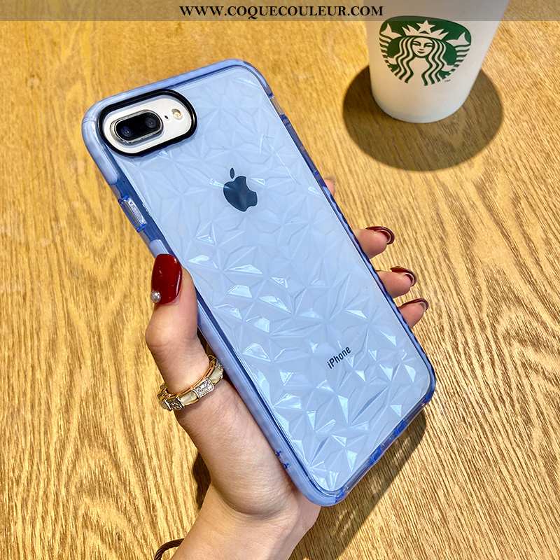 Coque iPhone 8 Plus Tendance Simple Coque, Housse iPhone 8 Plus Silicone Téléphone Portable Verte