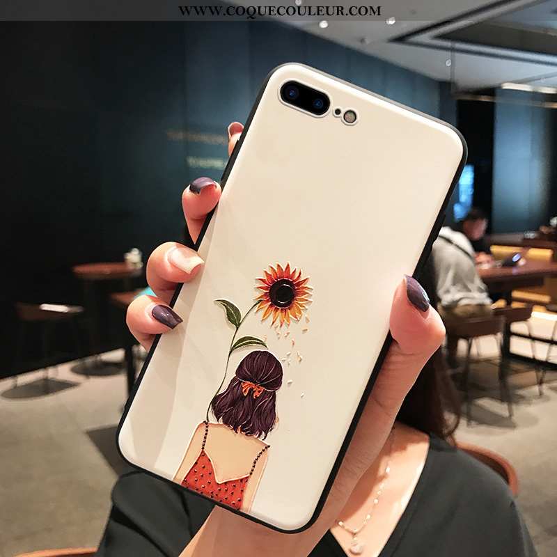 Étui iPhone 8 Plus Tendance Petit Nouveau, Coque iPhone 8 Plus Légère Incassable Blanche