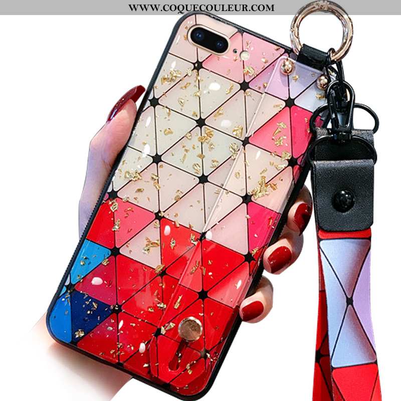 Étui iPhone 8 Plus Charmant Ornements Suspendus Silicone, Coque iPhone 8 Plus Tendance Miroir Camouf