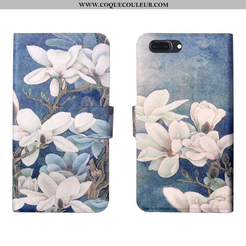 Housse iPhone 8 Plus Fleurs Protection Personnalité, Étui iPhone 8 Plus Tendance Rose