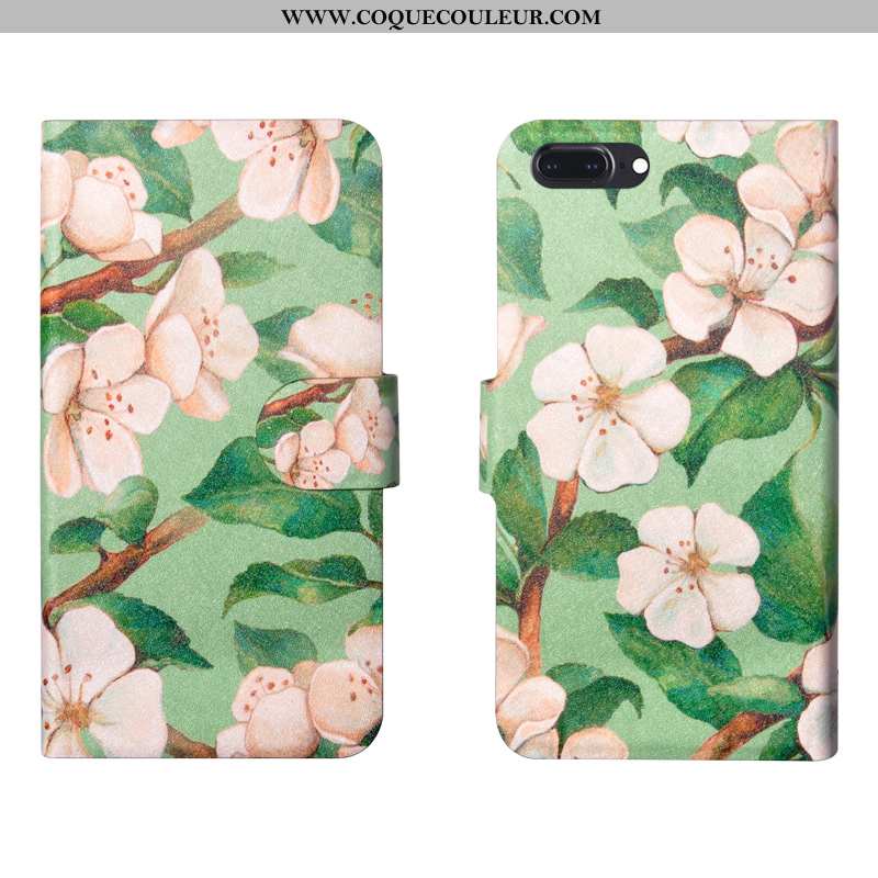 Housse iPhone 8 Plus Fleurs Protection Personnalité, Étui iPhone 8 Plus Tendance Rose