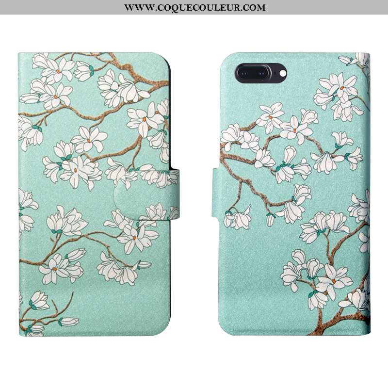 Housse iPhone 8 Plus Fleurs Protection Personnalité, Étui iPhone 8 Plus Tendance Rose