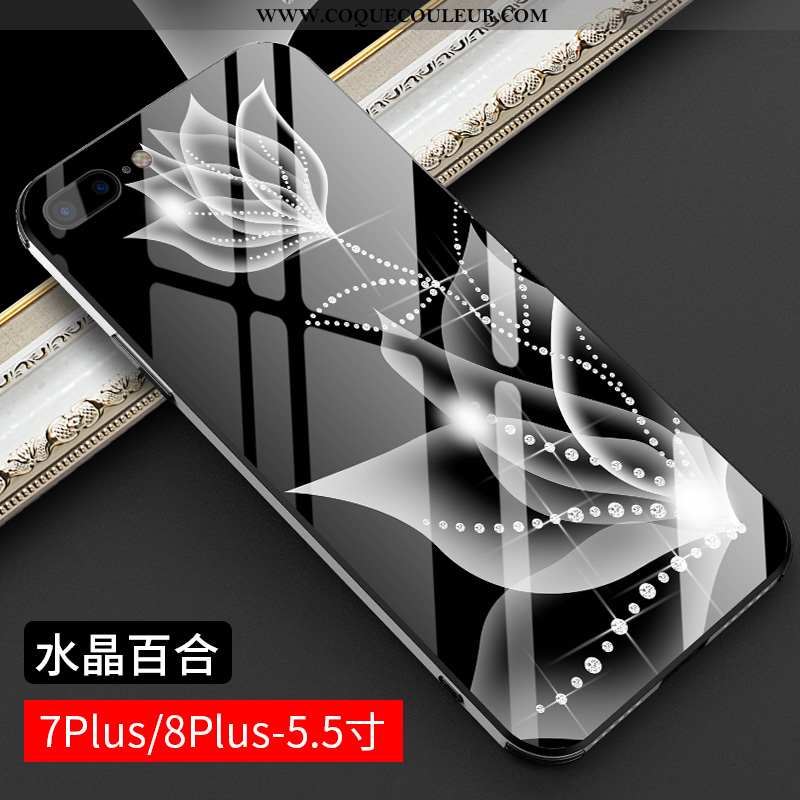 Housse iPhone 8 Plus Mode Verre Créatif, Étui iPhone 8 Plus Protection Ultra Violet
