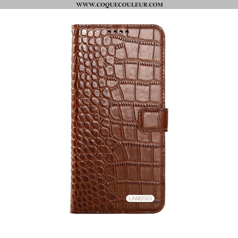 Housse iPhone 8 Plus Cuir Véritable Business Tout Compris, Étui iPhone 8 Plus Cuir Coque Marron