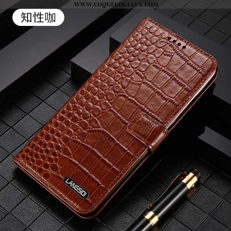 Housse iPhone 8 Plus Cuir Véritable Business Tout Compris, Étui iPhone 8 Plus Cuir Coque Marron